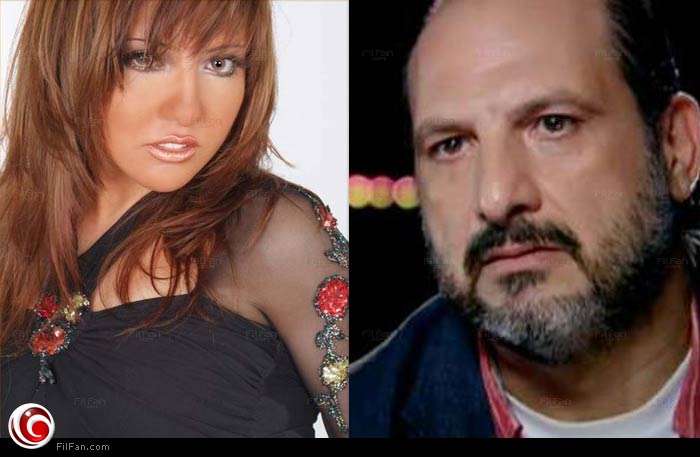 مي كساب قدمت العزاء لخالد الصاوي في وفاة والده