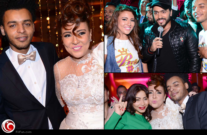 تامر حسني وشيرين عبد الوهاب التقيا مجددا في الحفل الذي أقامه الثنائي مي كساب وأوكا بعد عقد قرانهما