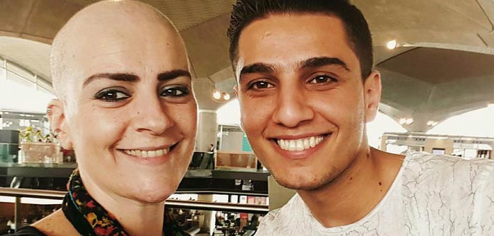 محمد عساف في المطار مع ريم بنا