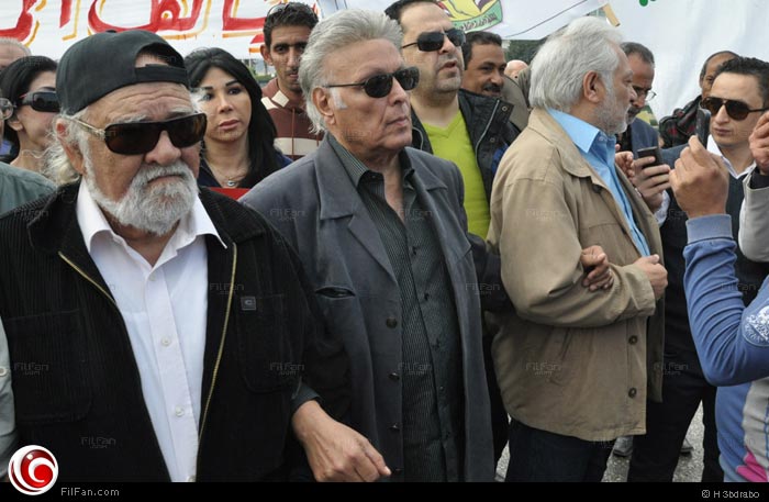 مشهد من مسيرة الفناني إلى ميدان التحرير