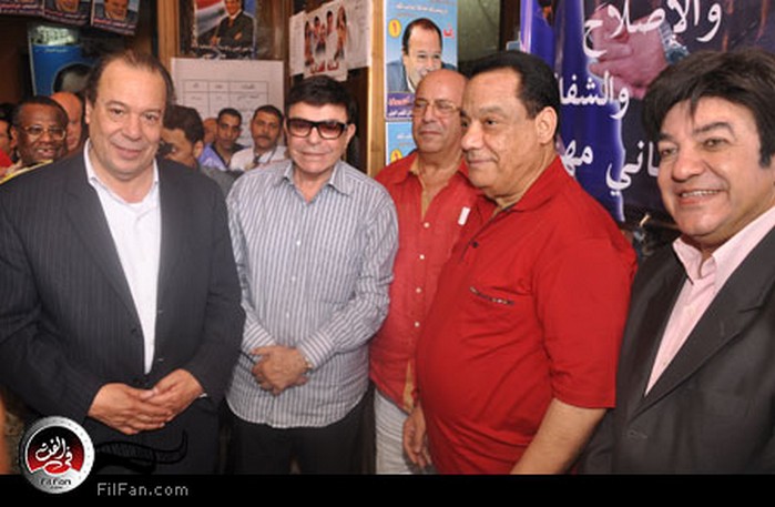منير الوسيمي مع أنصاره سمير صبري وجمال سلامة وحلمي بكر ومجدي الحسيني