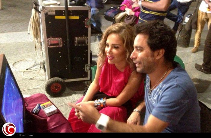 نيكول مع الباجوري في التصوير