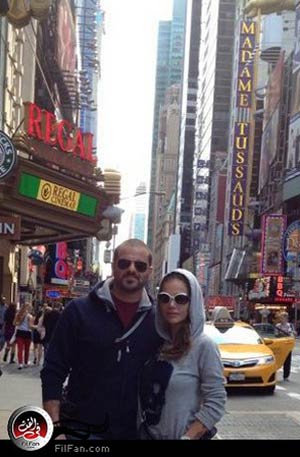 نيكول سابا وزوجها يوسف الخال