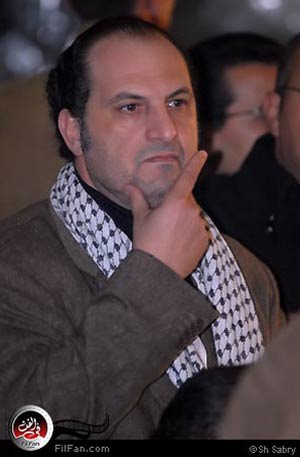 خالد الصاوي في وقفة احتجاج نقابة المهن التمثيلية على ما يحدث في غزة - تصوير: شريف صبري