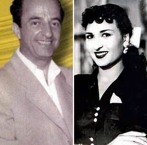 نعيمة عاكف والمخرج حسين فوزي