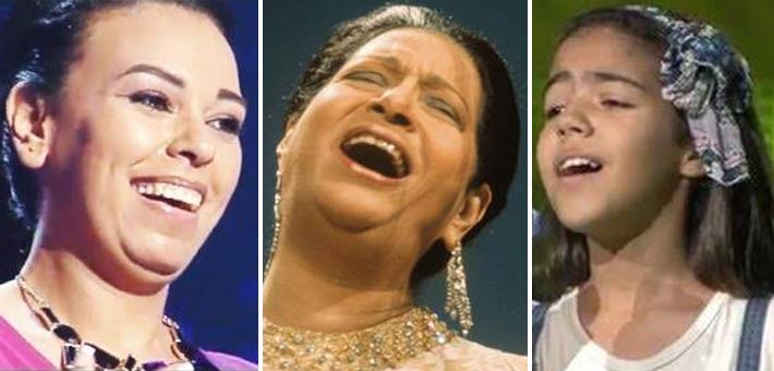 نور قمر وأم كلثوم ومروة ناجي