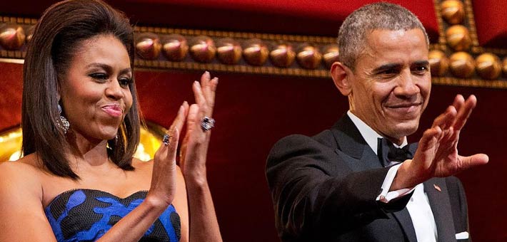 باراك أوباما وزوجته ميشيل أوباما