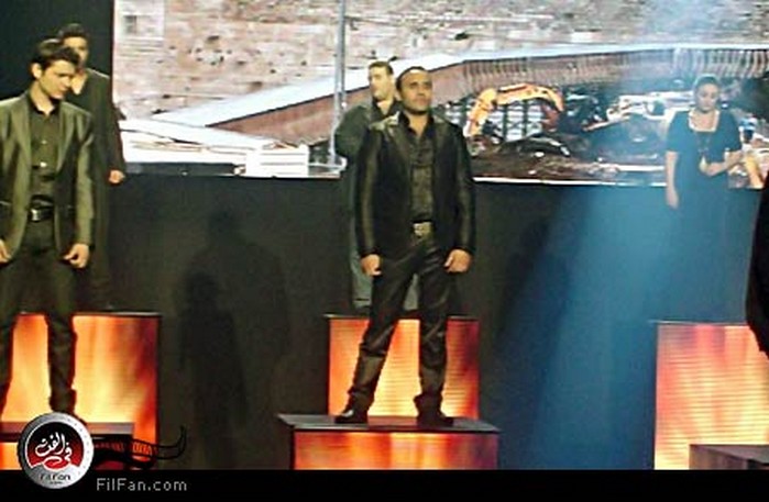 مصطفى محفوظ أثناء تصوير الأوبريت