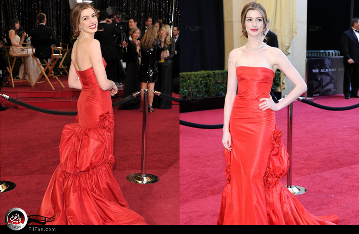 فستان هاثاواي الأحمر