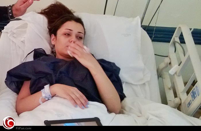 راندا البحيري على سرير المرض