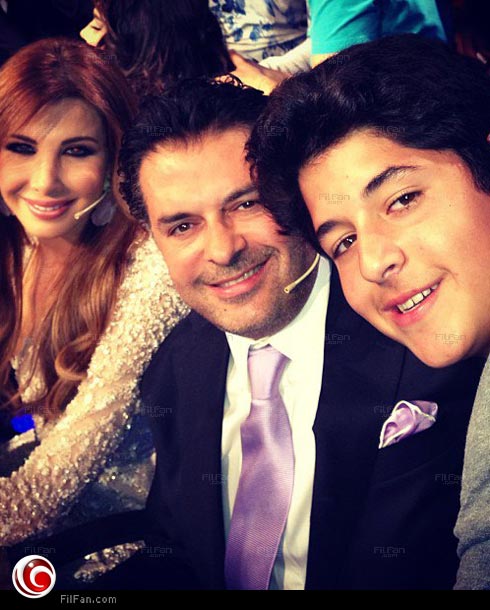 خالد علامة مع والده ونانسي عجرم