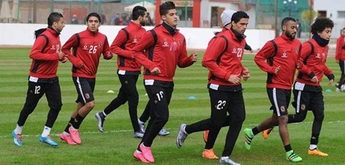تدريبات النادي الأهلي قبل المباراة