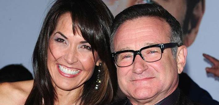 روبن وليامز مع زوجته سوزان شنايدر