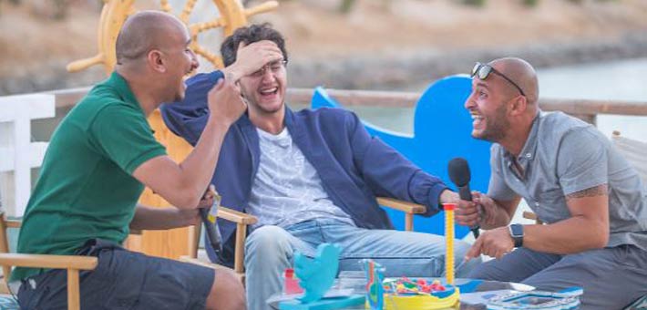 أحمد مالك مع شادي ألفونز وخالد منصور