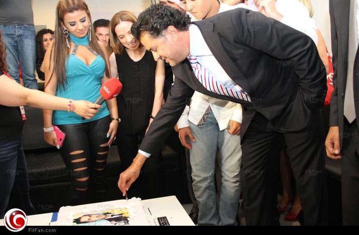 راغب علامة في احتفاله بعيد ميلاده بكواليس &quot;Arab Idol&quot;