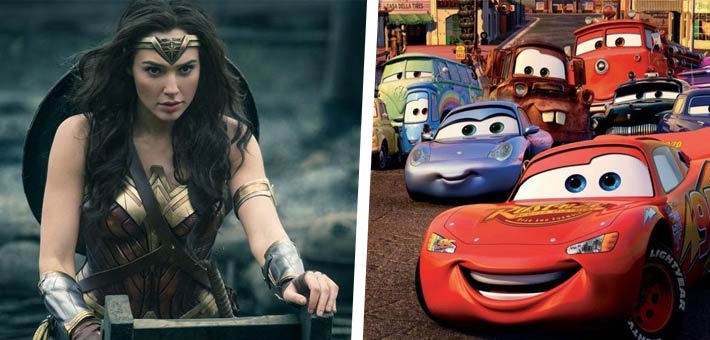 الجزء الثالث من Cars وWonder Woman