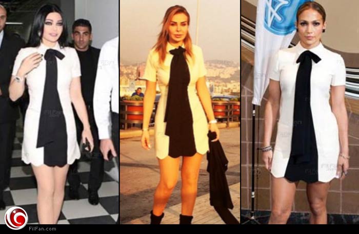 رولا وهيفاء وجينفر بنفس الفستان