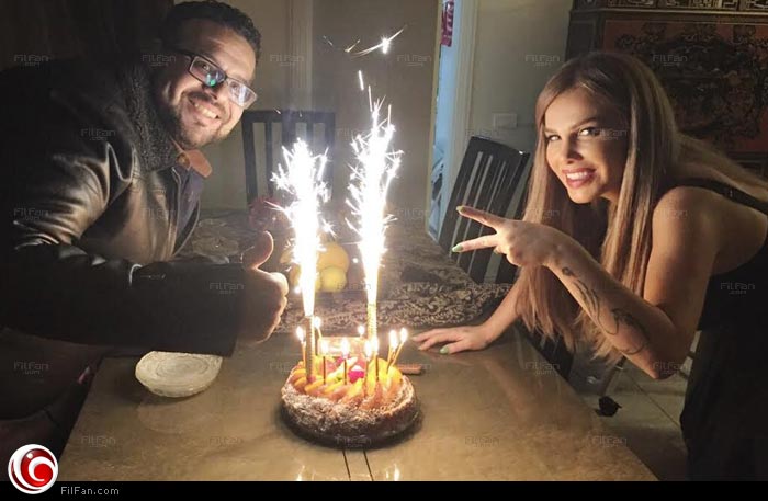 نيكول سابا تحتفل بعيد ميلاد وائل المصري 