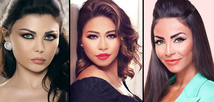 دوللي شاهين وشيرين عبد الوهاب وهيفاء وهبي