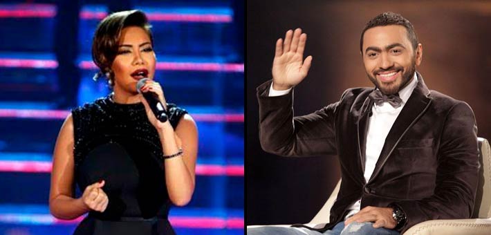 تامر حسني يشيد بأداء شيرين للنشيد الوطني في The Voice