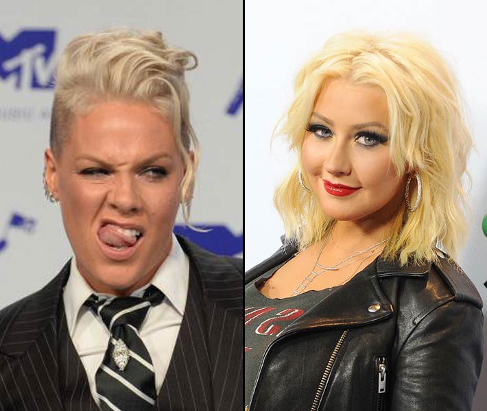 كريستينا أجيليرا وبينك