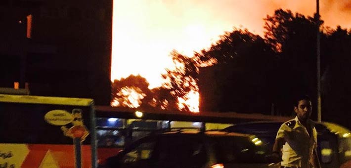 حريق بجوار سينما رادوبيس