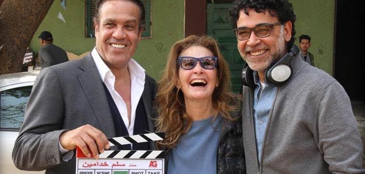 يسرا تتوسط هاني خليفة وجمال العدل