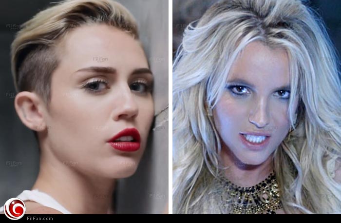 بريتني سبيرز ومايلي سايرس 