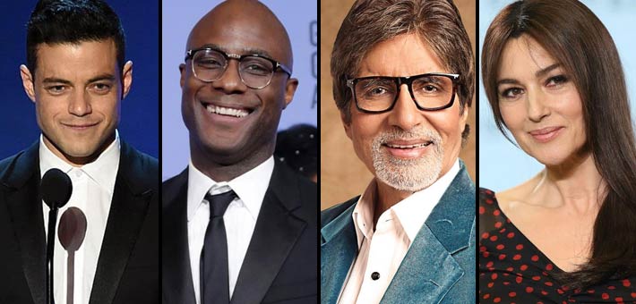 مونيكا بيلوتشي وأميتاب بتشان وباري جنكينز ورامي مالك