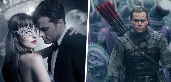 the great wall وFifty Shades Darker