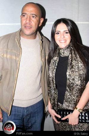 أشرف عبد الباقي ودنيا في العرض الخاص للفيلم