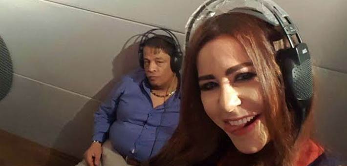 &quot;سيلفي&quot; سالي خليل وعبد الباسط في الأستوديو