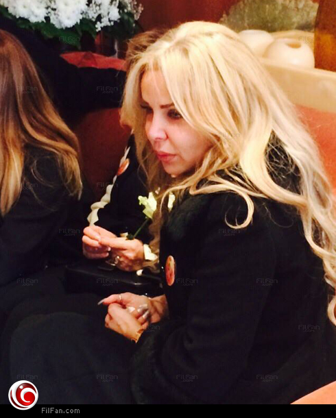 رولا سعد في جنازة صباح