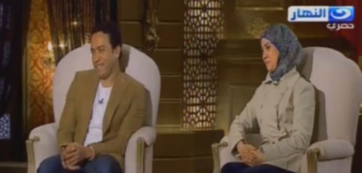 سامح حسين وزوجته وسام