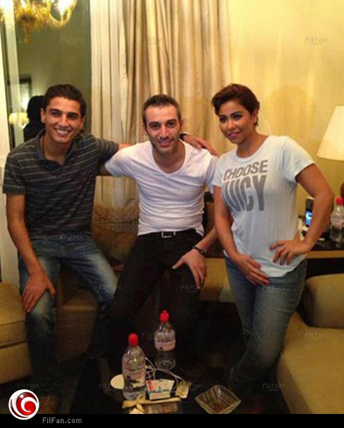 شيرين مع أحمد ماضي ومحمد عساف