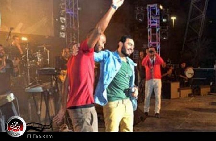 شيكابالا وتامر على المسرح