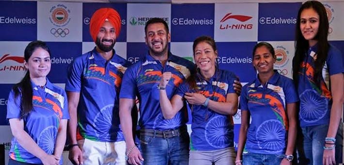 سلمان خان مع أبطال الأولمبياد