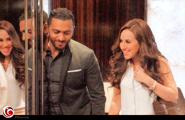 شيري عادل وتامر حسني في كواليس &quot;فرق توقيت&quot;