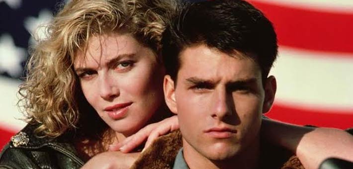 توم كروز وكيلي ماجيليس في ملصق فيلم Top Gun