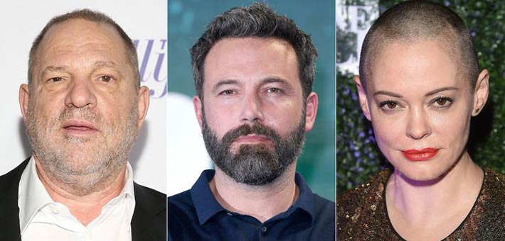 روز ماكجوين وبن أفليك وهارفي وينستين