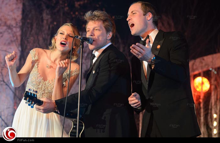 الأمير ويليام وبون جوفي وتايلور سويفت يغنون &quot; Livin&#39; on a Prayer