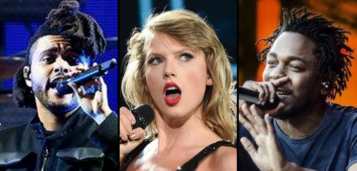 تايلور سويفت مع كيندريك لامار و&quot;ذا ويك إند&quot;