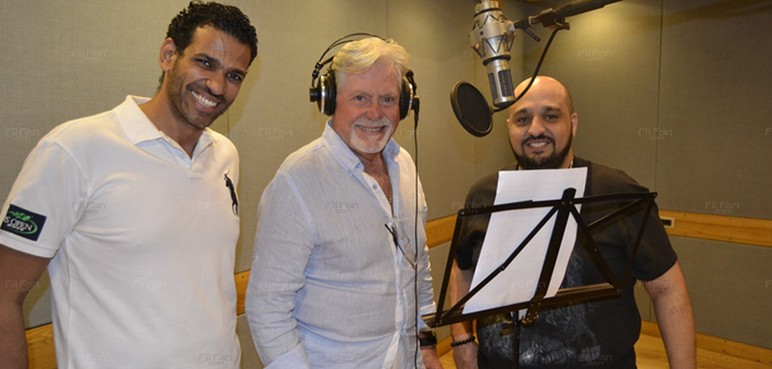 حسين فهمي مع توما وإيهاب عبد الواحد