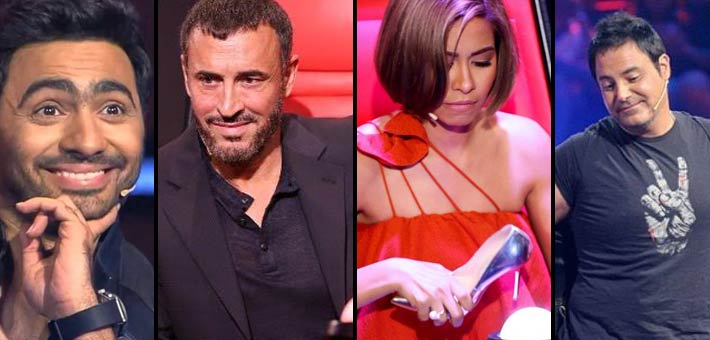 شيرين عبد الوهاب وكاظم الساهر وتامر حسني