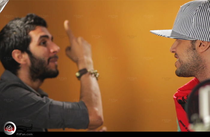 جريني ويونس أثناء تصوير الكليب