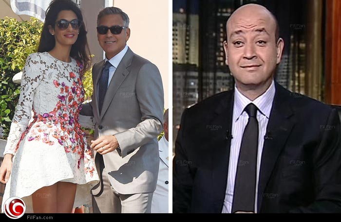 عمرو أديب تغزل في فستان أمل علم الدين