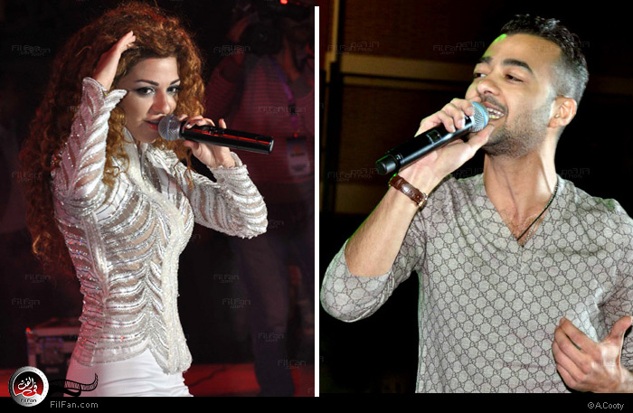 هيثم شاكر وميريام فارس احتفلا بعيد الربيع مع جمهور نادي الزهور