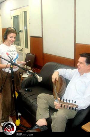 رزان مع الشريعي في الاستديو