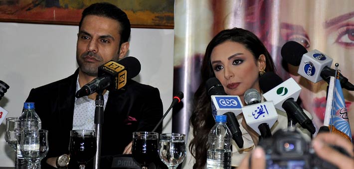 أنغام في المؤتمر الصحفي بـ &quot;الأهرام&quot;