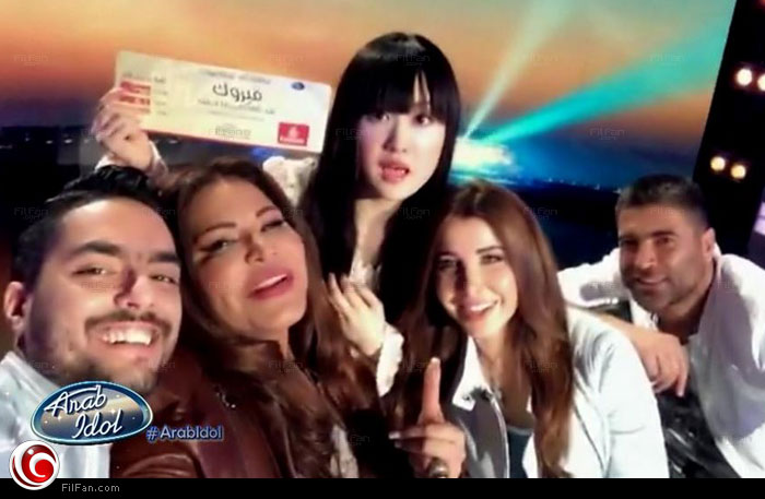 ناو كوياسو تلتقط صورة مع حكام &quot;Arab Idol&quot;